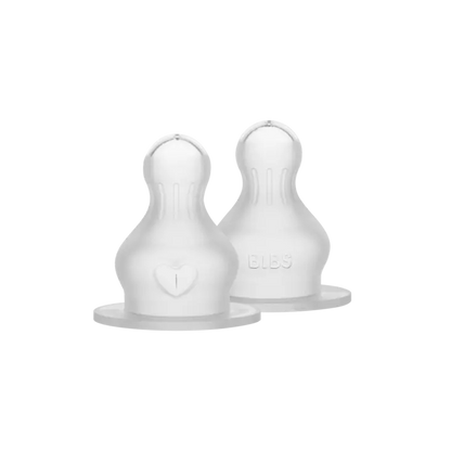 BIBS Bottle Nipple 2-pack Silicone Medium Flow