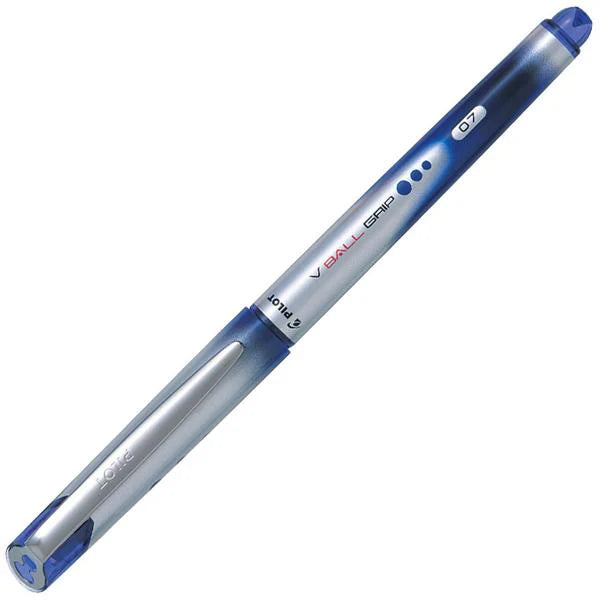 Pilot VBALL GRIP liquid ink rollerball pen Rubber Grip, 0.7mm ball with blue ink