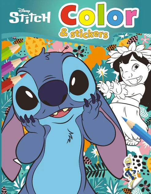 STITCH COLOURING BOOK WITH STICKERS
