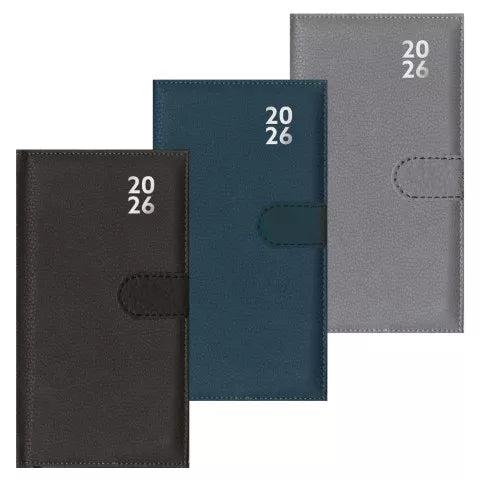 Slim Diary 2026 with pen one week on 2 pages x1pc
