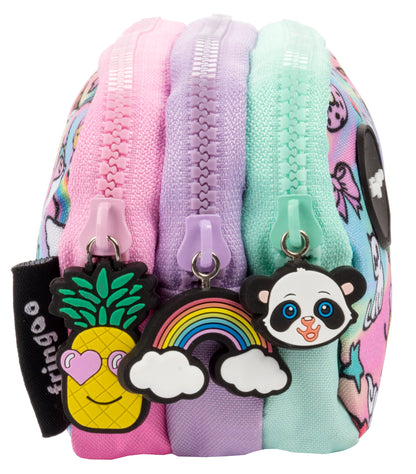 Doodle Holo 3 Compartment Pencil Case