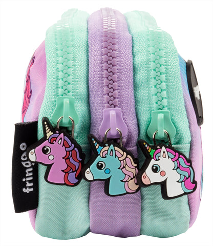 Pastel Unicorns 3 Compartment Pencil Case
