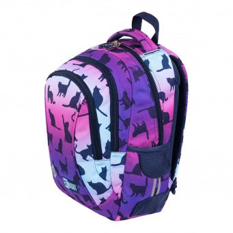 NIGHT CATS 3-compartment backpack 39x27x17 cm