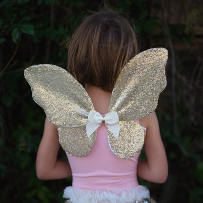 Gracious Gold Sequins Skirt with Wings & Wand Size 4 - 6 years