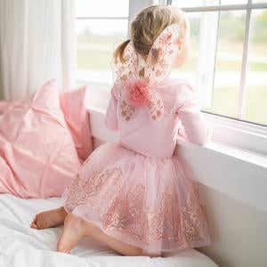 Rose Gold Tutu & Wings Size 4 - 7 years