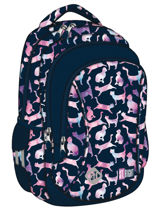 COSMIC CATS 3-compartment backpack 39x27x17 cm