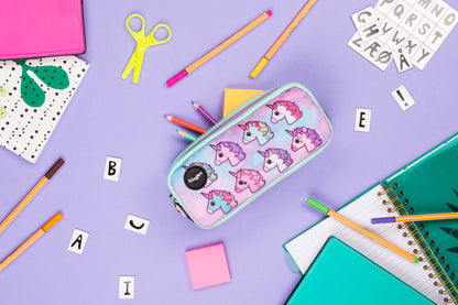 Pastel Unicorns 3 Compartment Pencil Case