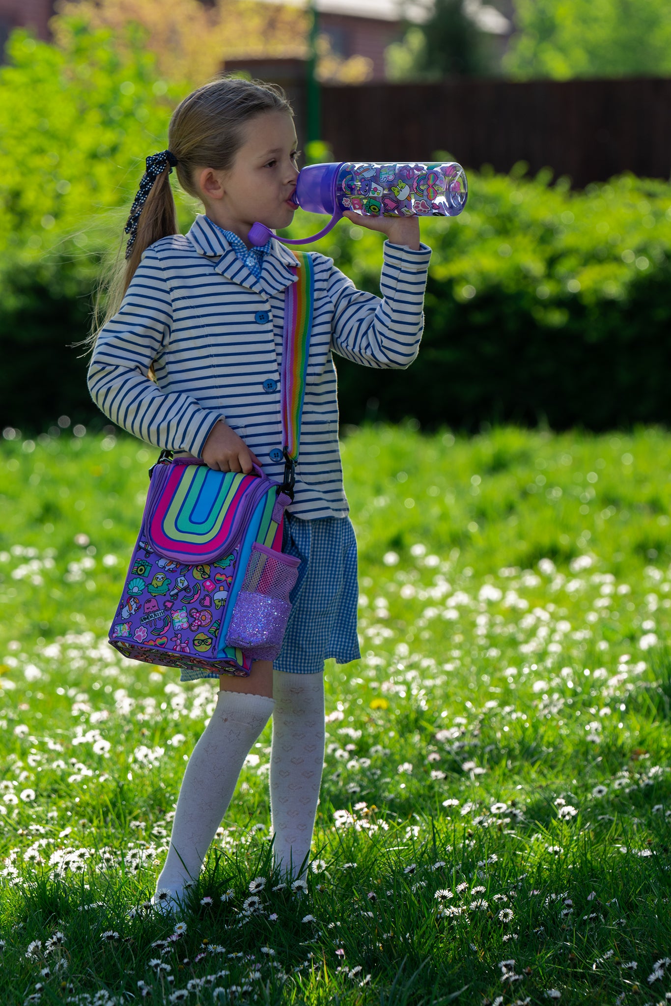 Rainbow Smile Strap Lunch Bag