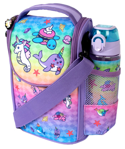 Narwhal and Seahorse Strap Lunch Bag