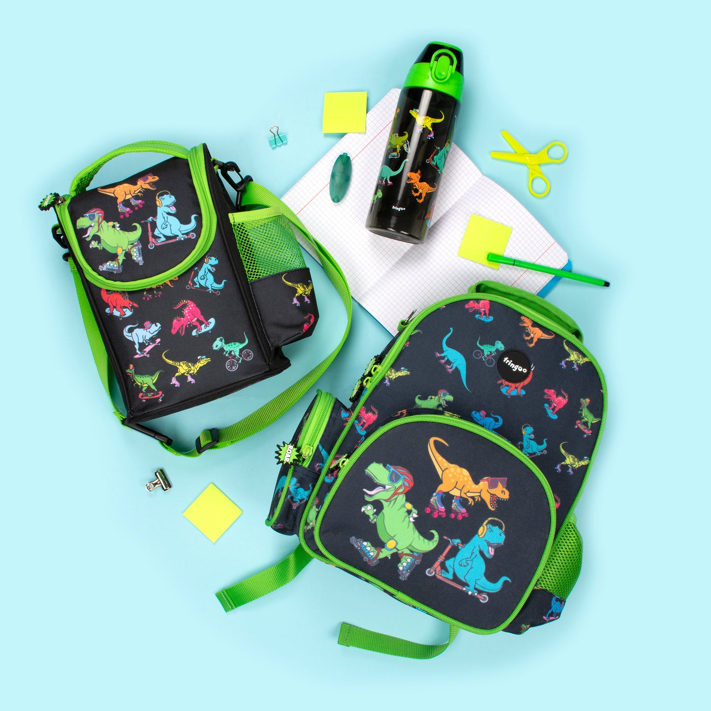 Dinosaurs Skaters Strap Lunch Bag