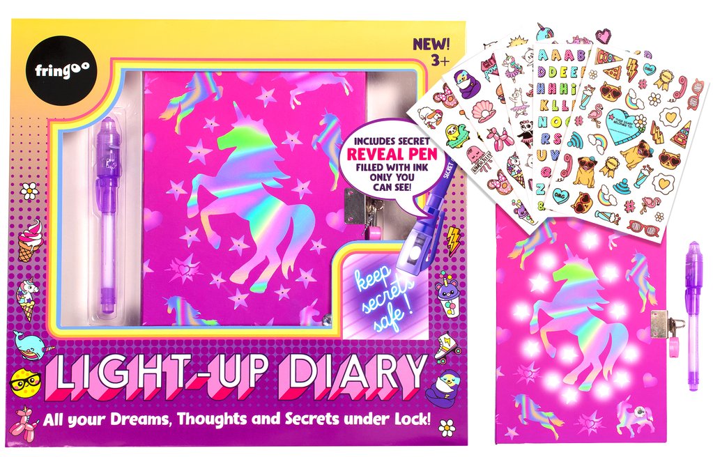 Light Up Diary Unicorn Ombre