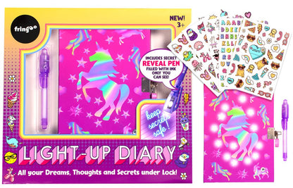Light Up Diary Unicorn Ombre