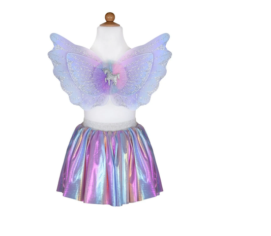 Unicorn Skirt & Wings Pastel Size 5 - 6 years