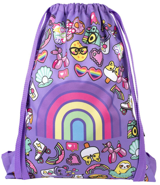 Rainbow Smile Drawstring Bag