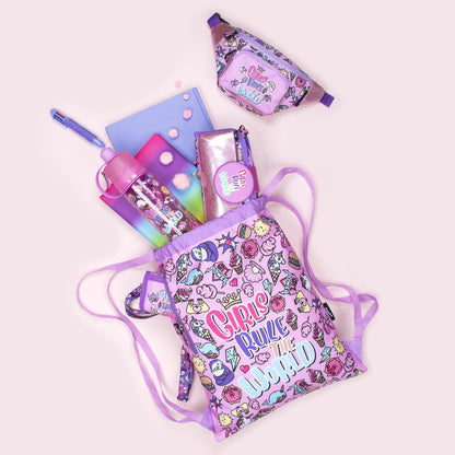 Girls Rule Silicone Patch Pencil Case