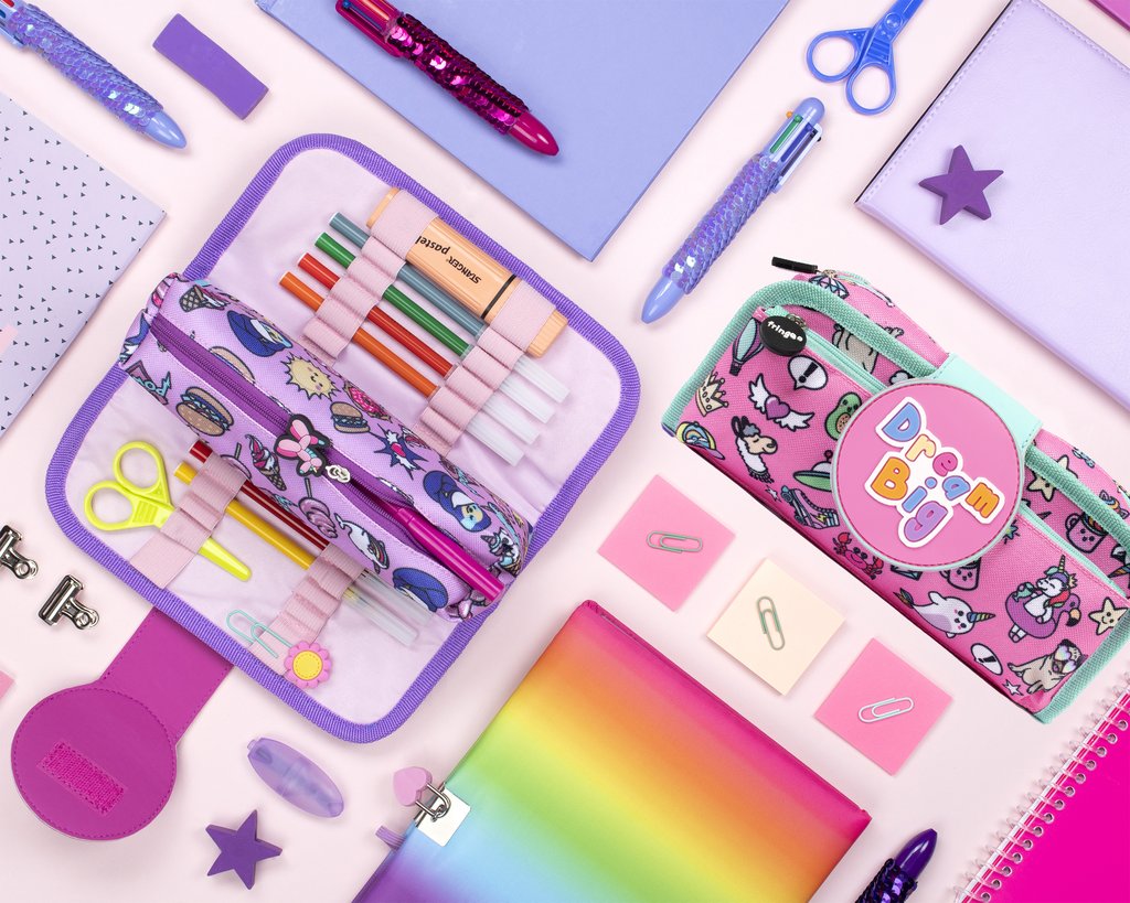 Girls Rule Silicone Patch Pencil Case