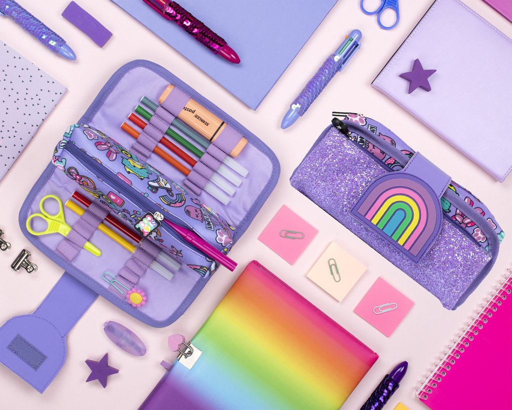 Rainbow Smile Silicone Patch Pencil Case