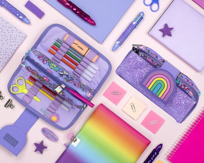 Rainbow Smile Silicone Patch Pencil Case