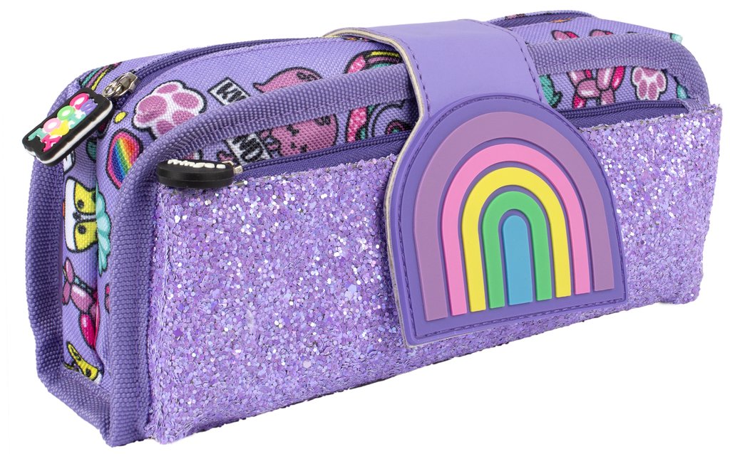 Rainbow Smile Silicone Patch Pencil Case