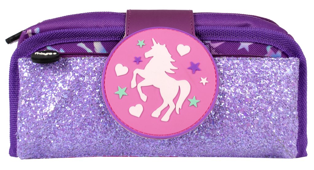 Unicorn Ombre Silicone Patch Pencil Case