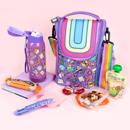 Rainbow Smile Strap Lunch Bag